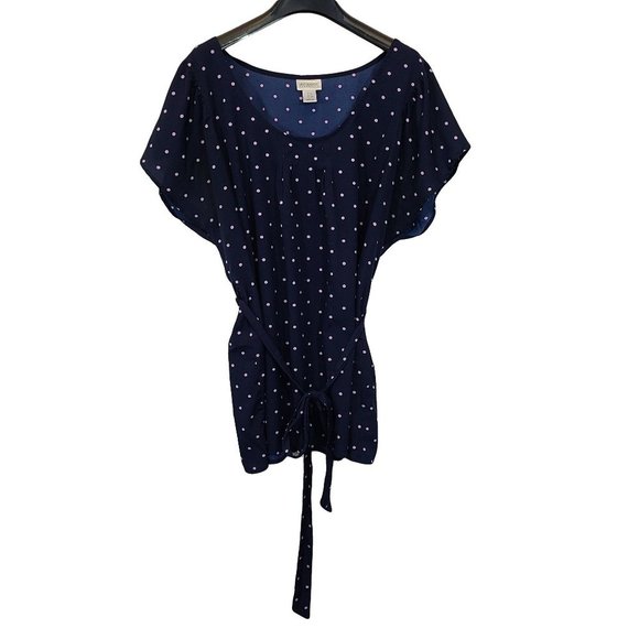MOTHERHOOD Maternity Navy with Polka dots top XL - Picture 1 of 4